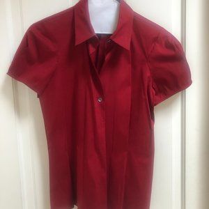 Beautiful Dark Red Theory Blouse, Medium